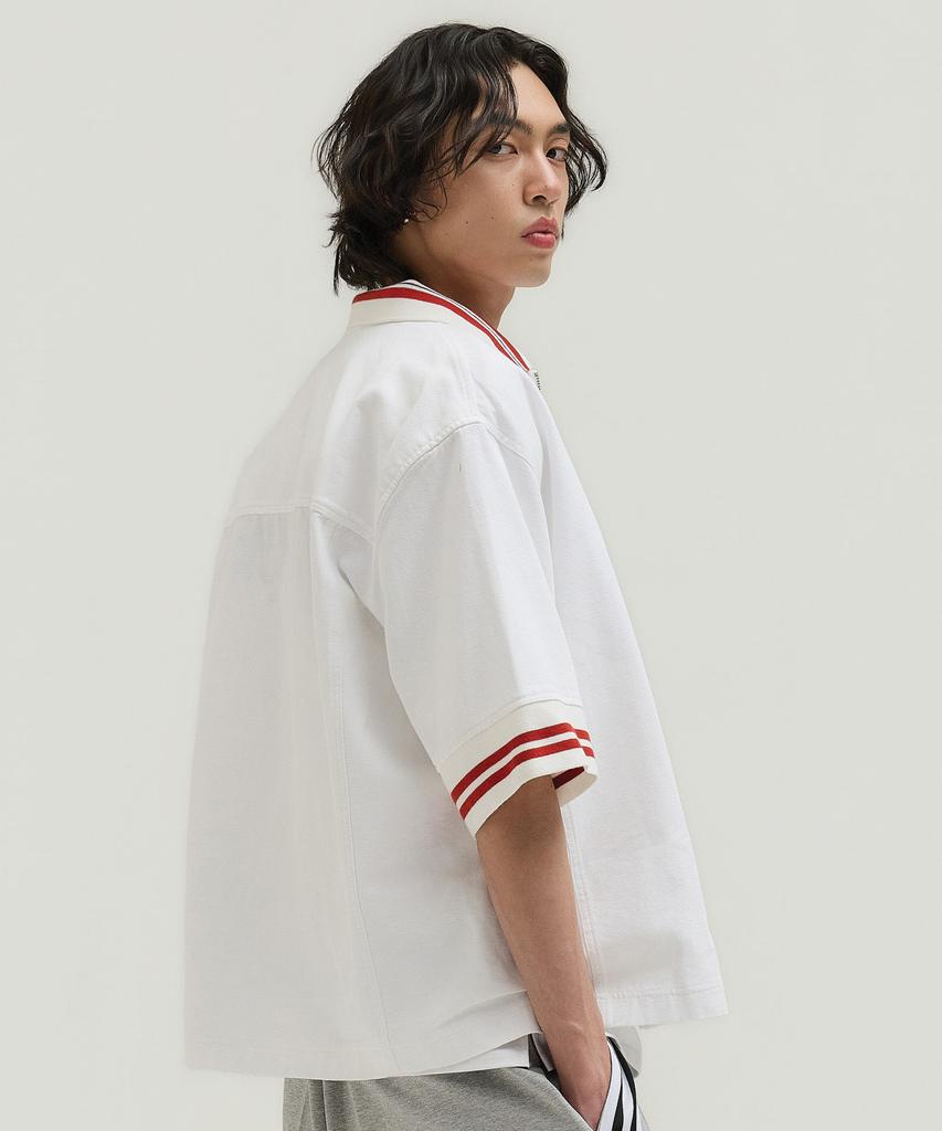 Tullunjeubeulig Tb-No.2 Collared Zip-Up Short Sleeve Shirt (E5910G2301)