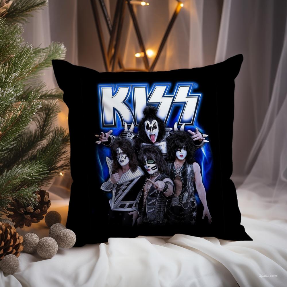 Rock K-Kiss Band Music Cushion Cover Premium Comfort Reversible Pillow Cove -Two in One Design for Any Room & Car Interior