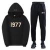 ESSENTIALS Double Line High Street Fleece Hoodie Set 1977 Trendy Casual Loose Fit.