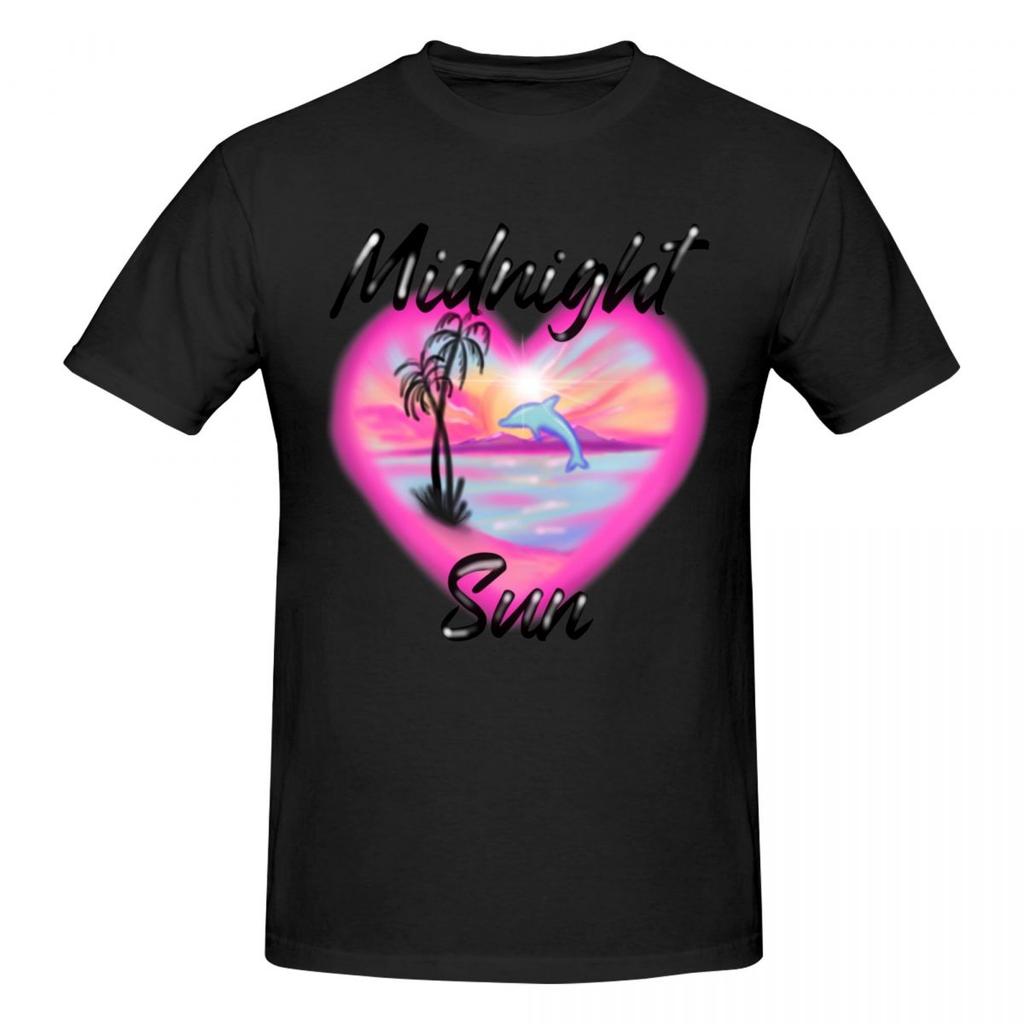Larsson Midnight Sun Dolphin Vintage T Shirts Graphic Y2k Summer Quality Tshirts For Unisex Wounisex Clothing