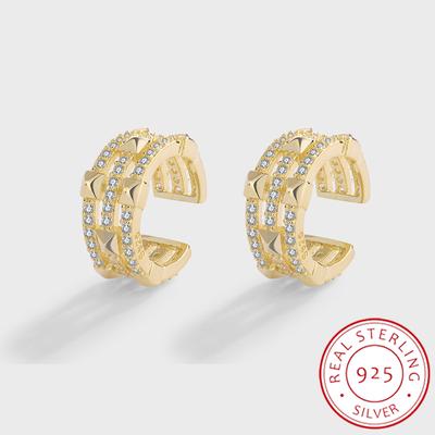 Luxury AAAA Shiny Zircon S925 Silver Earring for Women's Sterling Silver Jewelry Party Jewelry Sterling Silver Earrings Anniversary Gift