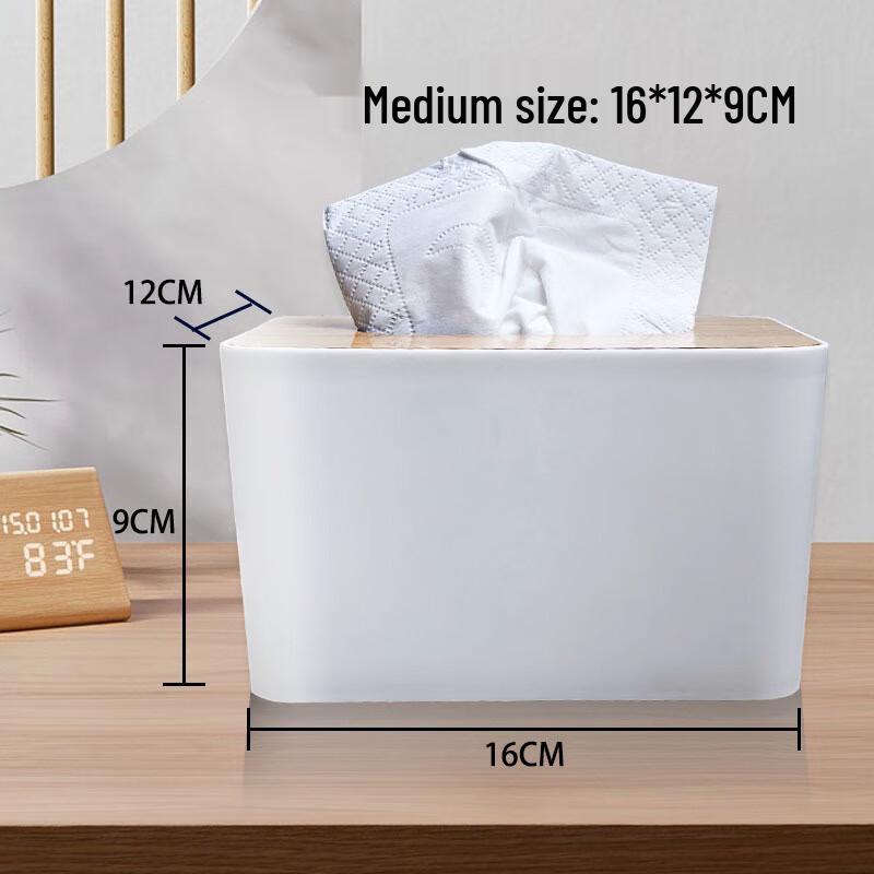 Plastic Bamboo Lid Tissue Box