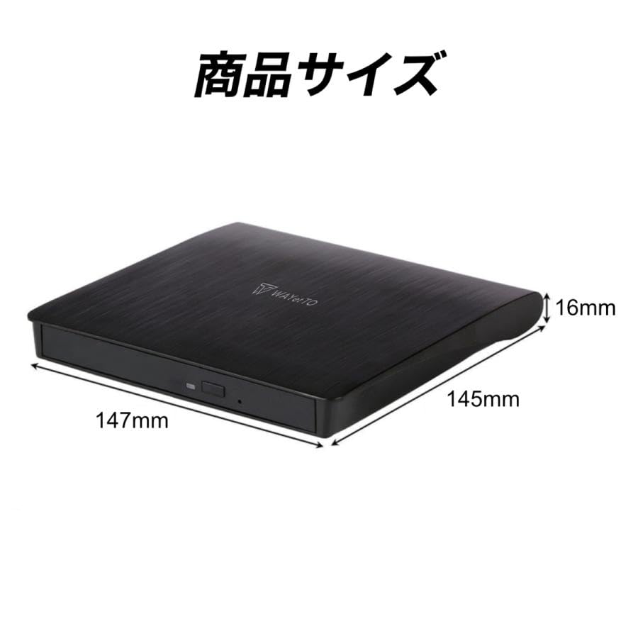 External CD DVD Drive Windows 11 Compatible USB Usb Mac External DVD Drive WAYetTO PC Portable Drive Write Read 3.0 Type-C DVD-RW CD-RW