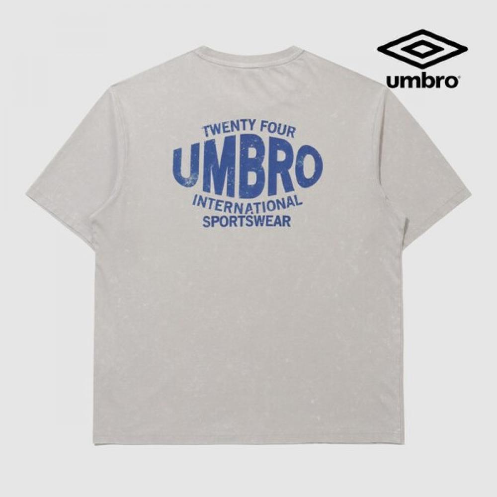 Umbro Washed ShorT Sleeve T shirT Lgr0 Ur323crs72 Grey/085