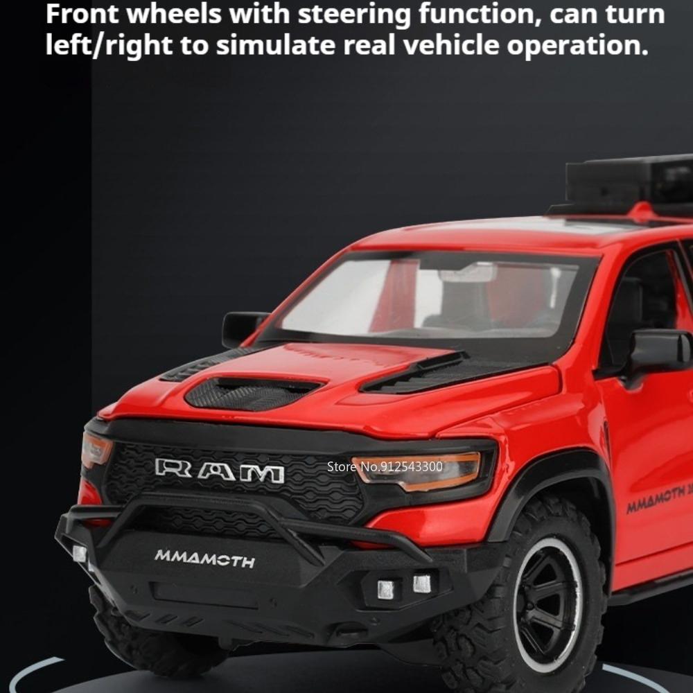 1:32 Mammoth 1000TRX 6x6 Auto Modell Spielzeug Türen Öffnen Sound Licht Fahrzeug Rückzieher Stoßdämpfer Modelle Weihnachtsgeschenke