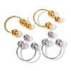 Geometric Stainless Steel Earrings Trendy Ball Design For Fashionable Women