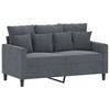 Vidaxl 2-Seater Sofa, Dark Grey, 120 Cm, Upholstered In Velvet