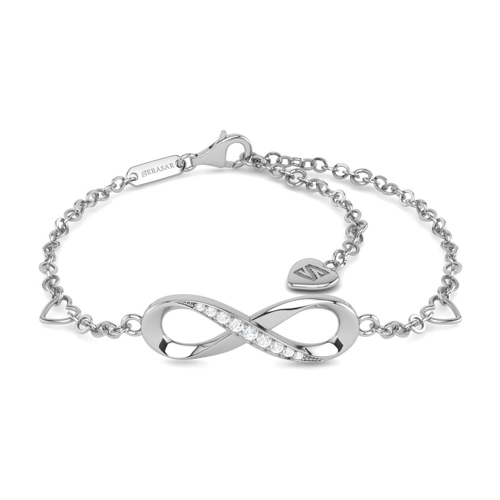Infinity Sign Bracelet Jewelry 925 Sterling Silver 18 Carat Gold Jewelry Bracelet Women Chain Bracelet Girls Jewelry Gift Idea Birthday Present for
