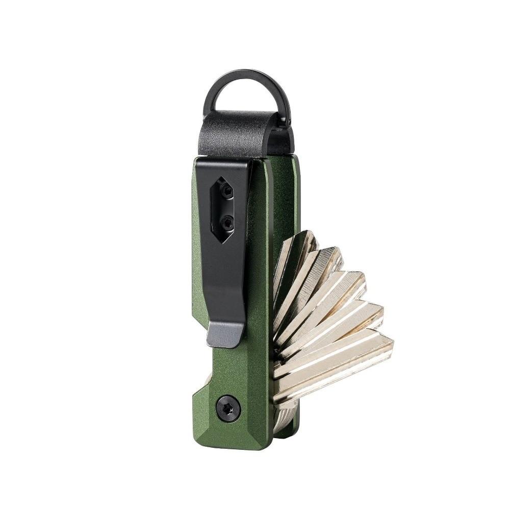 New Aluminum Alloy Key Organizer Minimalist Durable Metal Keychain Holds 1-6 Keys Multi-functional Key Storage Clip Daily Carry
