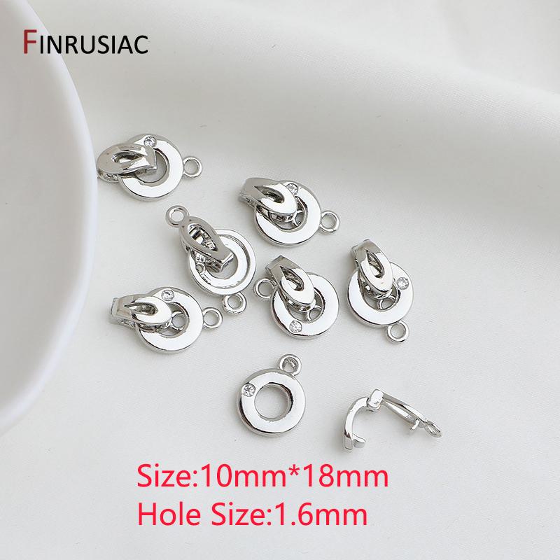 

14K Gold Plated Brass Zircon Pearl Clasps Connector For Bracelet Necklace Making,Clasp For Jewelry,DIY Handmade Jewelry Findings 1 piece