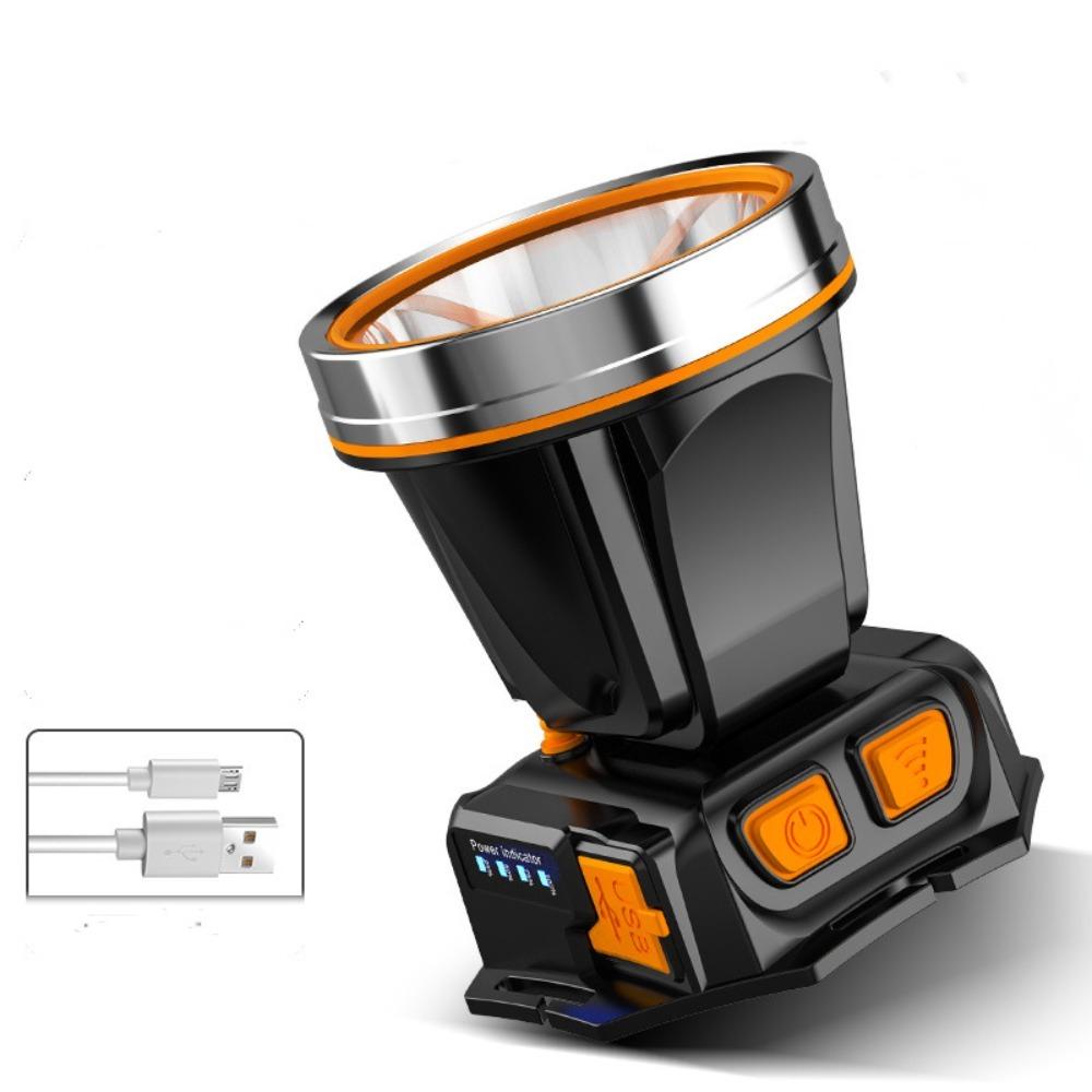 Adjustable Multifunctional Headlamp USB Rechargeable Strong Light Flashlight  Outdoor Camping