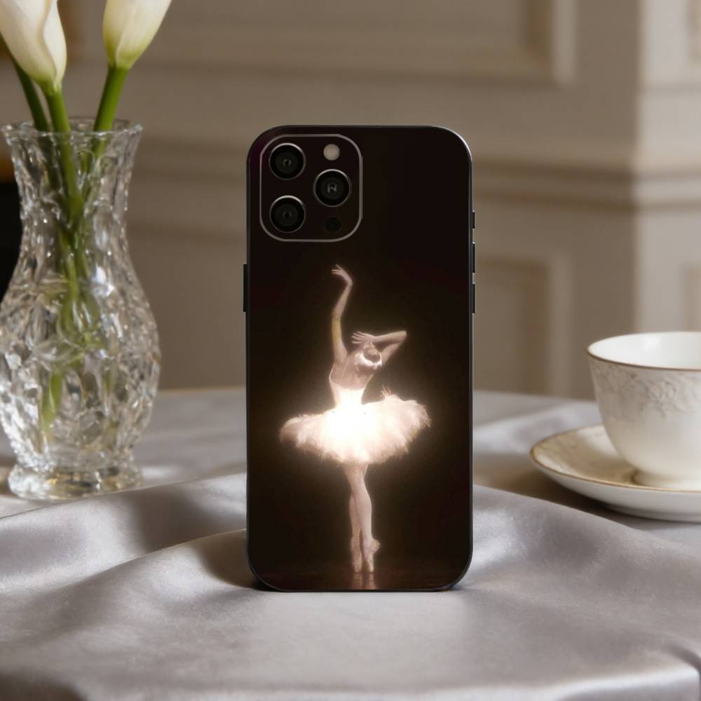 B-Ballerina Art B-Ballet Phone Case For iPhone 17,16,15,14,13,12,11 Plus,Pro Max,XS,Soft Silicone Black Cover