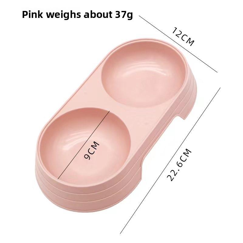 

Миска для кошек с двойной миской, Миска для кошек с двойной миской, Конфетно-цветная миска для кормления питомцев, Миска для питомцев розовый