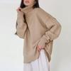 Women's Classic Solid Color Turtleneck Sweater - European & American Autumn/Winter Loose Knitwear