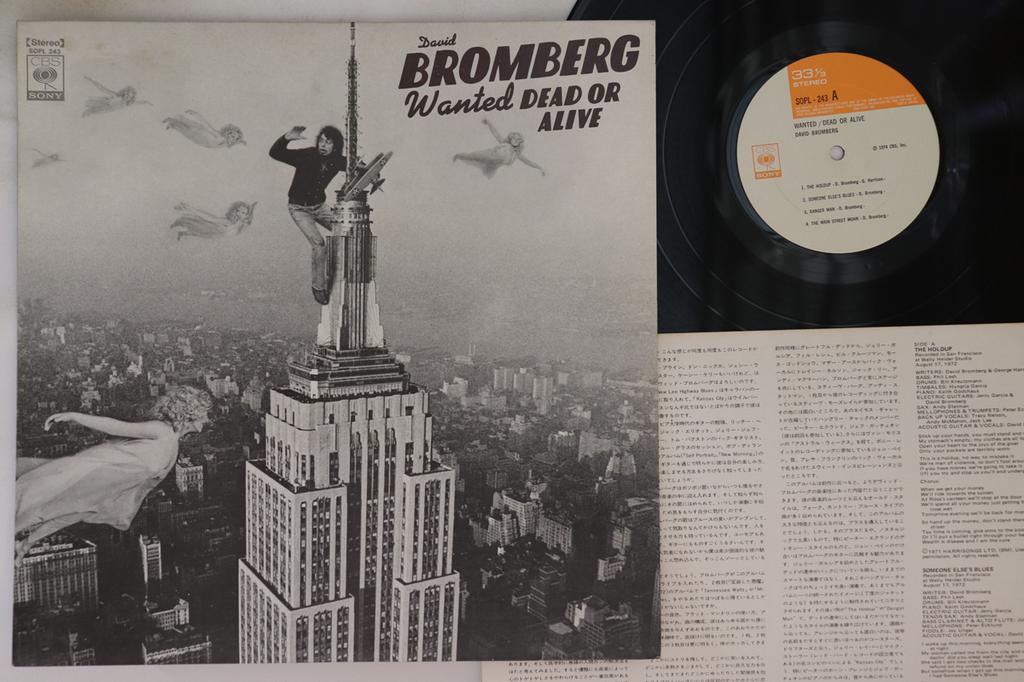 LP Record DAVID BROMBERG - Wanted Dead Or Alive SOPL243 CBS SONY 1974 Japan Rock Used