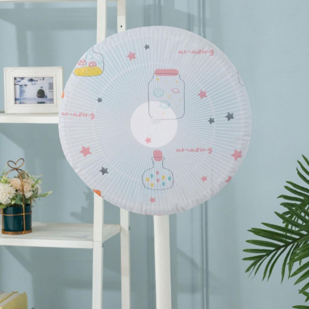 Electric Fan Cover Safety Protective Waterproof Dust Proof Round Fan Cover Anti-pollution Anti Pinch Hand Fan Dust Cover