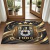 Beşiktaş FC Design Crystal Velvet Rug Soft Decorative Mat for Bedroom Entrance