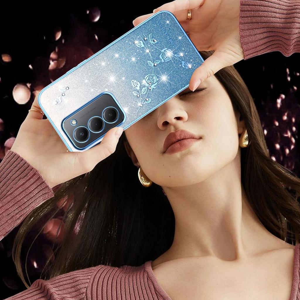 Dla Xiaomi Redmi 15 4G (169mm) Etui Kwiatowe TPU Elastyczne Gradientowe Etui na Telefon