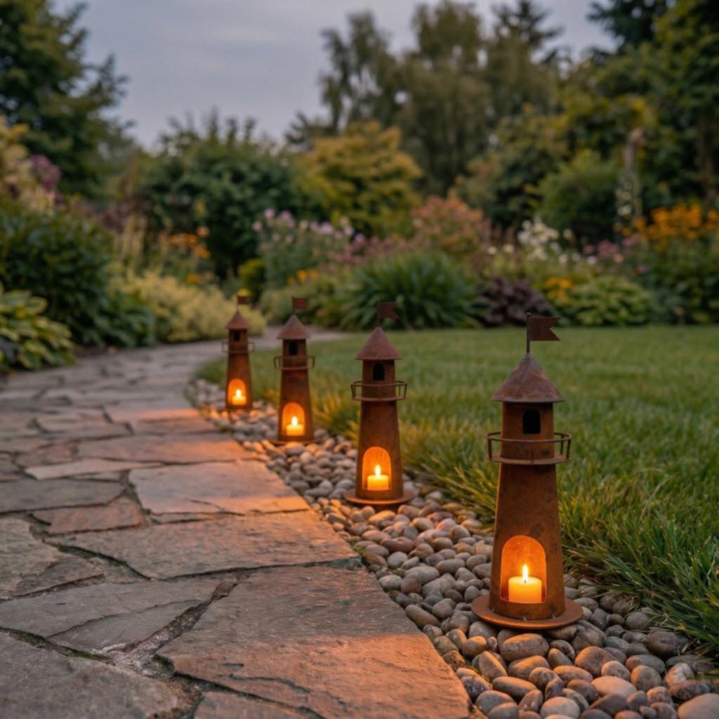 Outdoor Courtyard Decoration Vintage Antique Iron Garden Landscaping Handicrafts