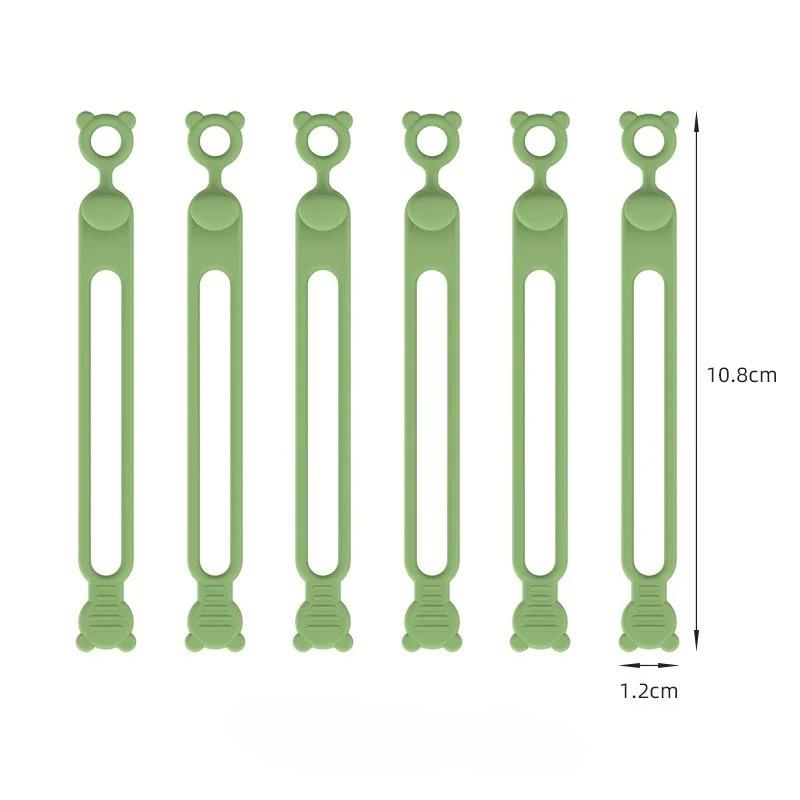 10Pcs Reusable Cable Management Organizer Silicone Cable Ties Multipurpose Elastic Cord Organizer for Fastening Cable Cords Wire