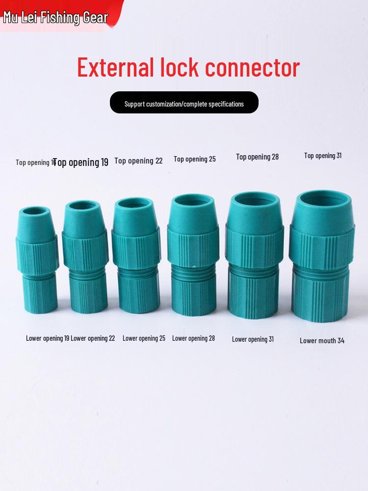 Connettore per Canna da Pesca Telescopica & Giunto con Manicotto di Bloccaggio Esterno