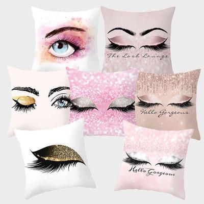 Cushion Cover Eyelash Fashion Decoration Pillow Case Pillow Case Polyester Funda Cojin Sofa Home Decoration