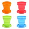 200ML Silikon Faltbecher Tragbarer Trinkbecher Reise Faltbarer Campingbecher Tragbarer Deckel Geeignet für Outdoor-Reisen