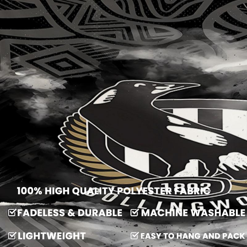 Collingwood Football Club Wandteppich Ästhetisches Wandbehang Gedruckter Stoffdecke Dekorative Wandteppiche für Schlafzimmer Wohnzimmer Heimdekoration