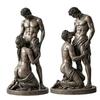 Statue Ornament, Mythology Collectible Bookshelf Vintage Ornament with Distressed Bronze Texture Wrinkled Clothing Pattern for Home Living Room