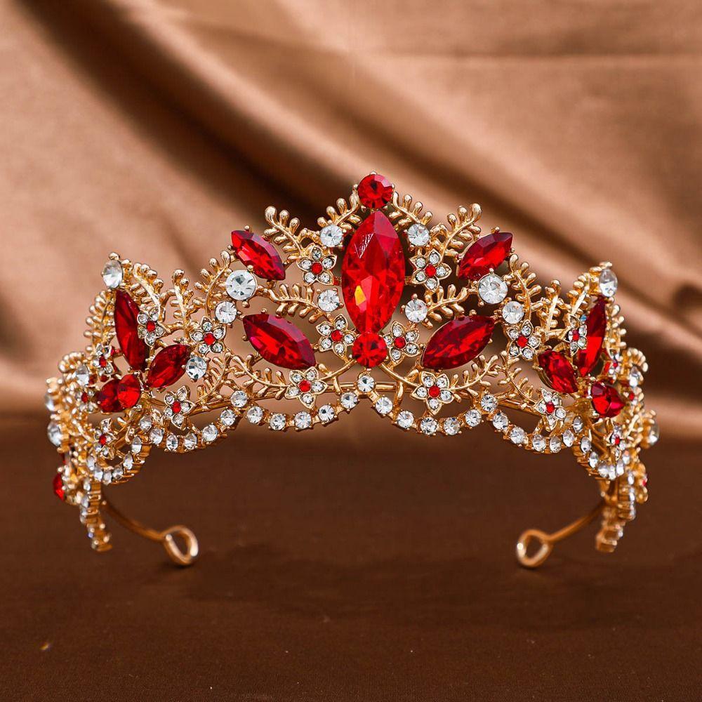 Elegant Bridal Princess Crown Luxury Rhinestone Diadem Women Hair Hoop  Wedding Hair Accessories