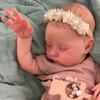 BZDOLL 20inch 50cm Like Real Soft Vinyl Asleep Reborn Baby Doll Toy with 3D Skin with Visible Veins Cloth Body Girl Kid Birthday Gift
