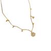 Star Full Diamond Rose Collarbone Chain Bracelet Star With Flower Necklace Light Luxury High-End Set