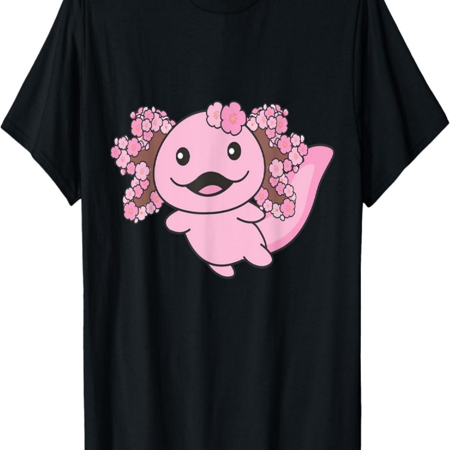 

Spring Axolotl With Cherry Blossoms Sweet Spring Axolotl T-Shirt S чёрный
