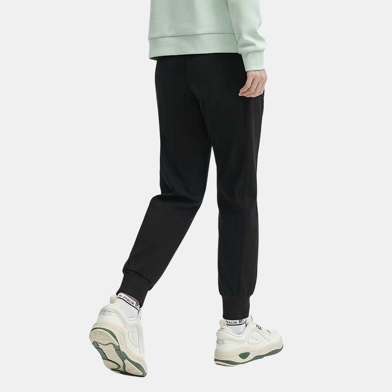 New FILA Knitted Sports Pants Women's Jet Black F11W448611FBK