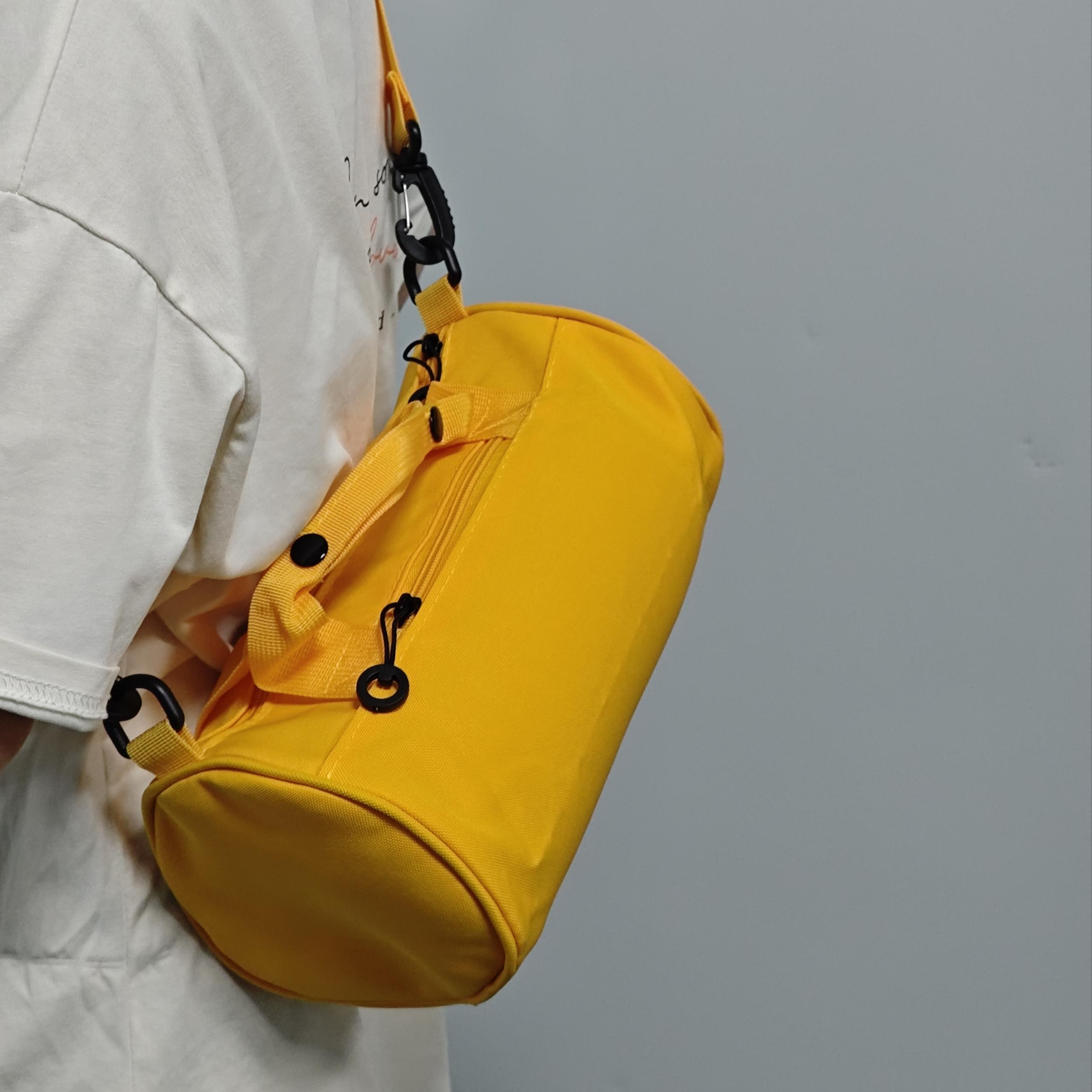 

Summer Gym Bags One Shoulder Travel Sports Canvas Outdoor Handbag Fitness Yoga Storage Riding Fashion Handbag Bicycle Riding Bag жовтий