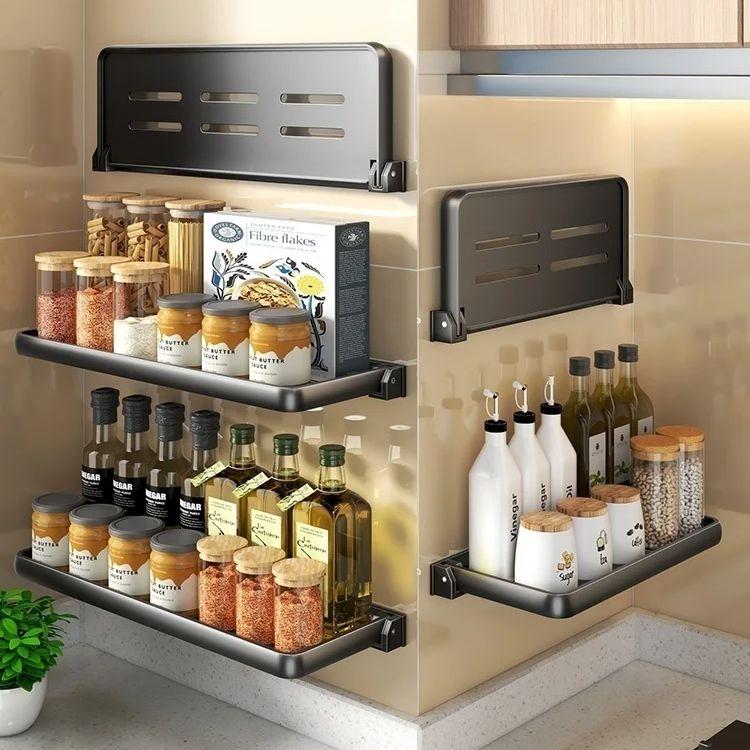 Folding Kitchen Spice Storage Knives Holder Knife Stand Spice Rack Organizer Knives Spoon and Chopsticks Rest Hanging Organizers