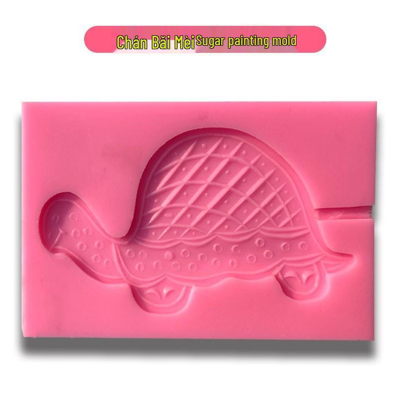 Zodiac Animal Silicone Mold Set: Cartoon Sugar Painting Lollipop Cow Template.