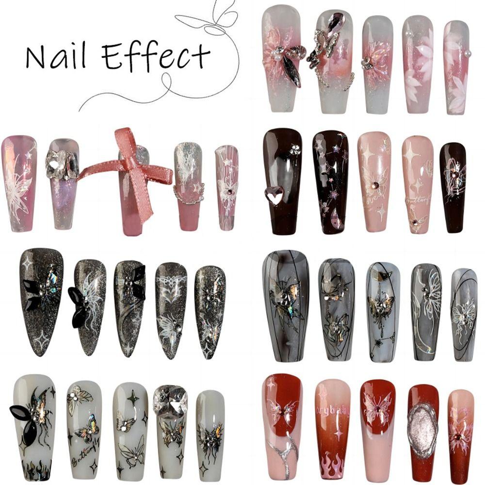 Y2K Nail Art Decoration Nail Art Decal Glitter Shining Nail Art Sticker  DIY Manicure
