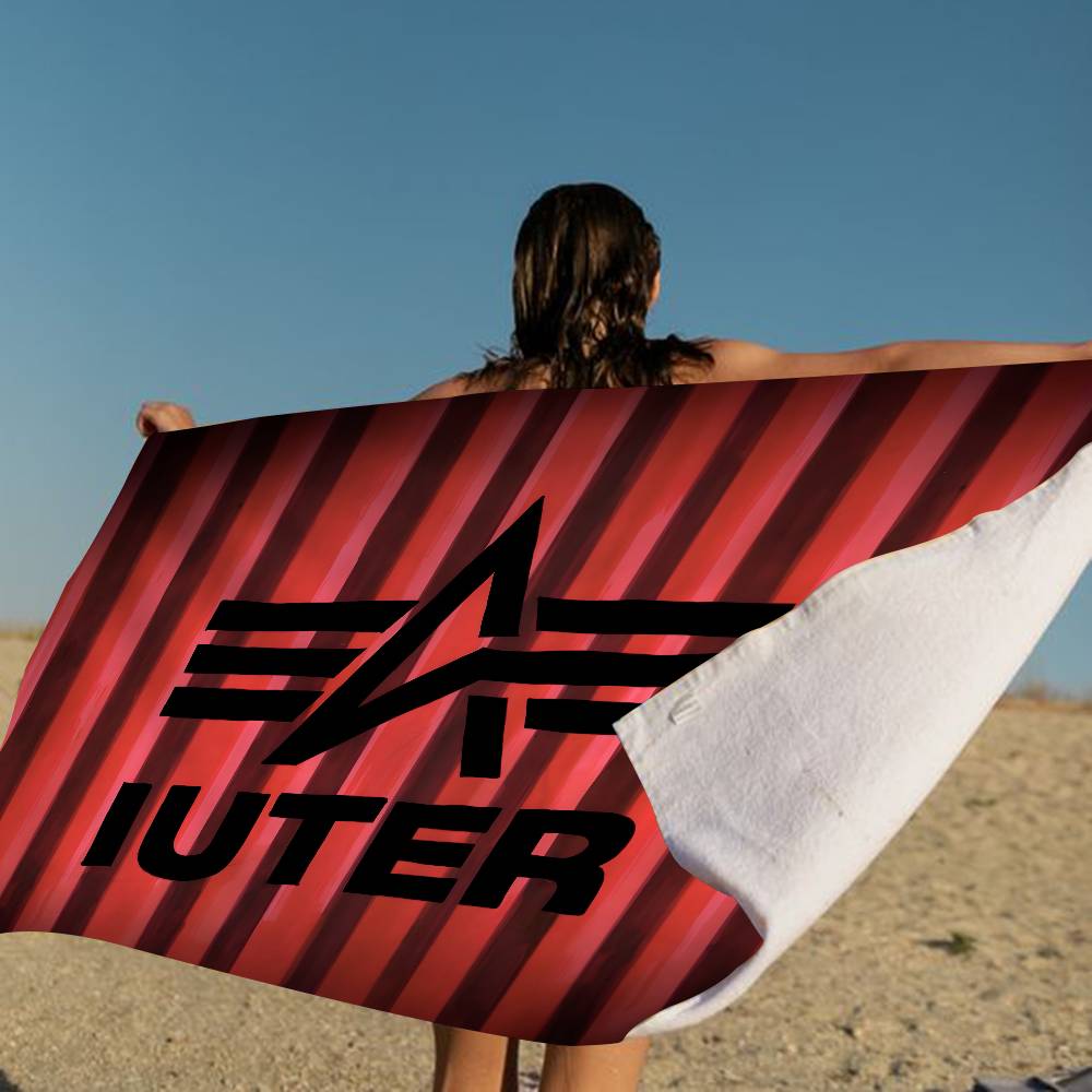 Alpha La Industries Cartoon Microfiber Printed Beach Towel Mountain Climbing Yoga Beach Swimming Running Absorbent Soft Towel