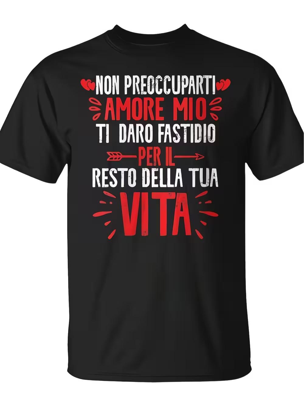 Couple s Valentine s Day T-shirt - Italian Love Print XXXXL