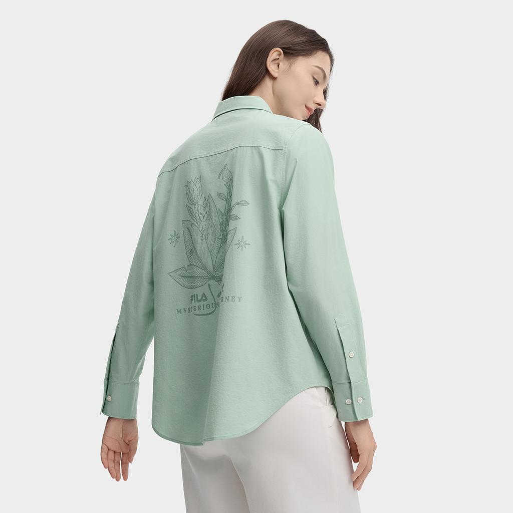 New FILA Shirts Women's Light Smile Green F11W438404FLG