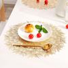Round Placemats Set of 4,Elegant Tablemats,Dandelion Flower Shape Placemats,Vinyl Place Mats for Kitchen,Dining Table,Decorative