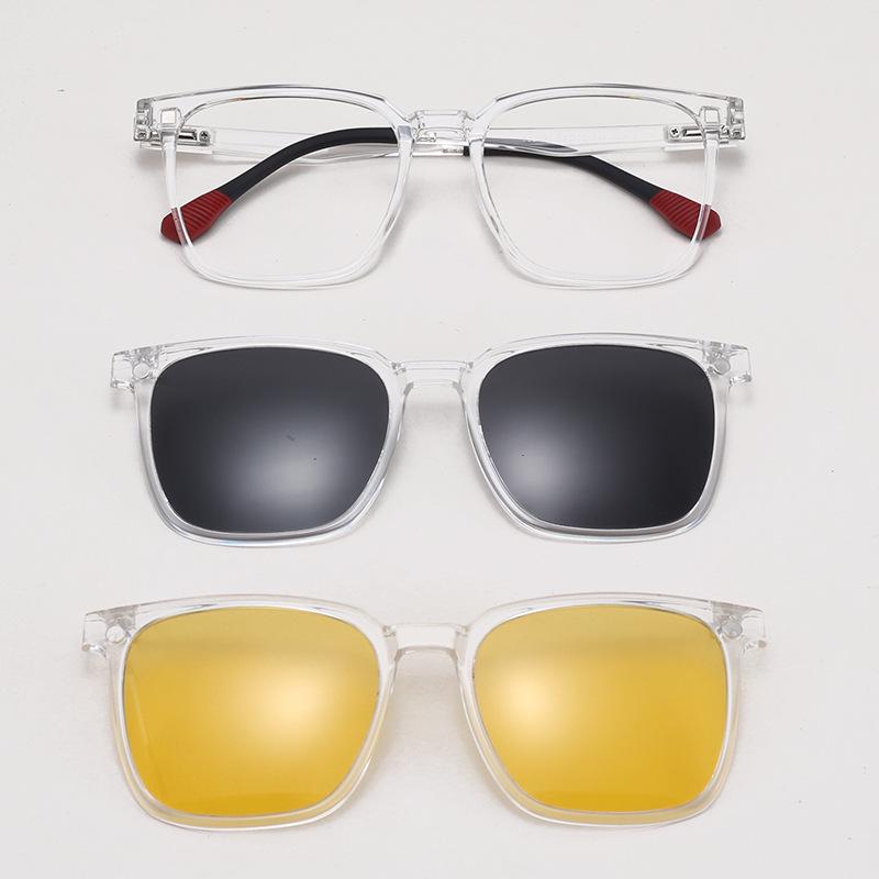 TJ2190 Unisexová sada slunečních brýlí tři v jednom s magnetickým polarizačním klipem