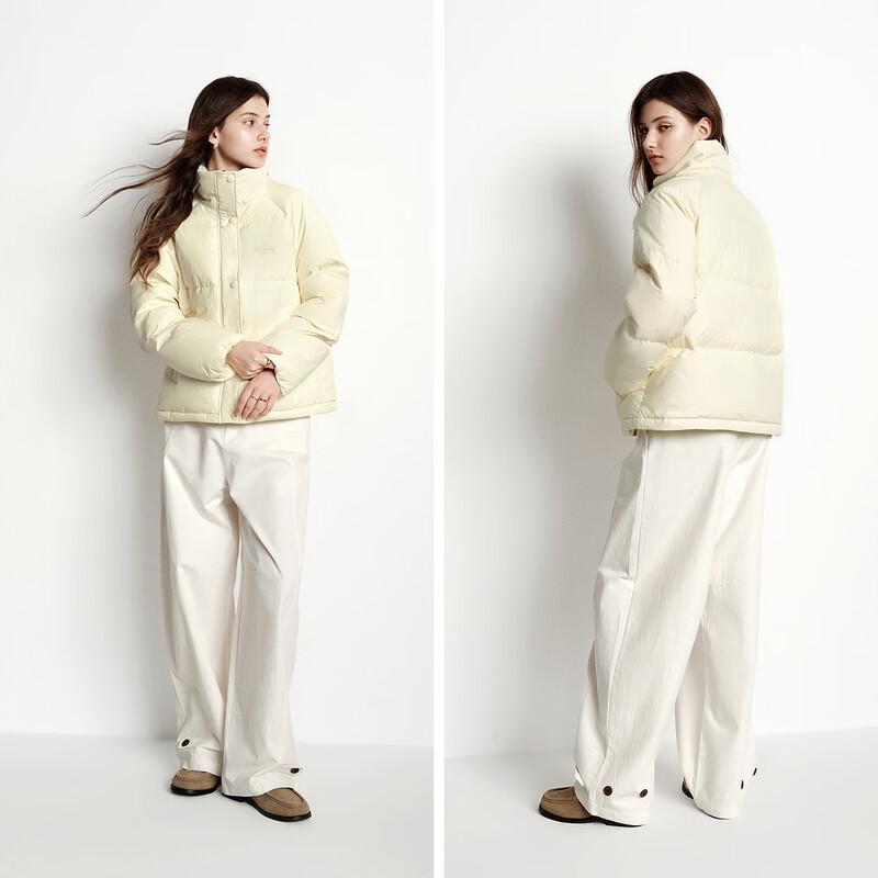 Semir Women's Textured Stand Collar Puffer Down Jacket