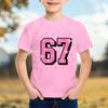 Kids 67 Themed Colorful Print TShirt Soft Cotton Fabric Breathable and Comfortable Ideal for Toddlers and Childrendf0227