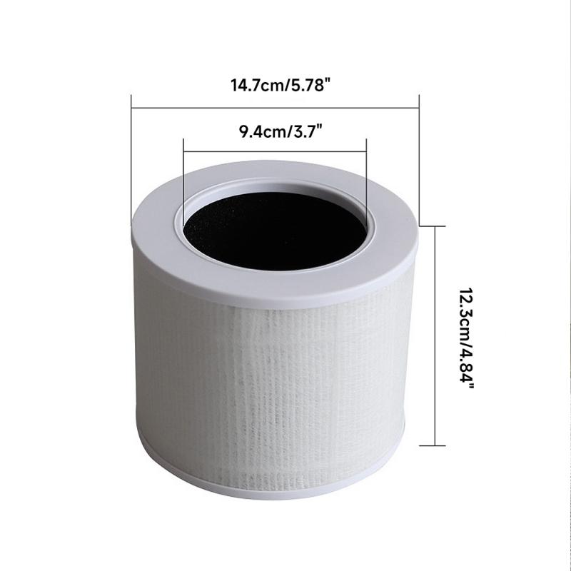 Replacement Air Purifier Filter Suitable for LEVOIT-Core Mini/Mini-RF HEPA 360-Degree Activated Carbon Filtration 2 Pack