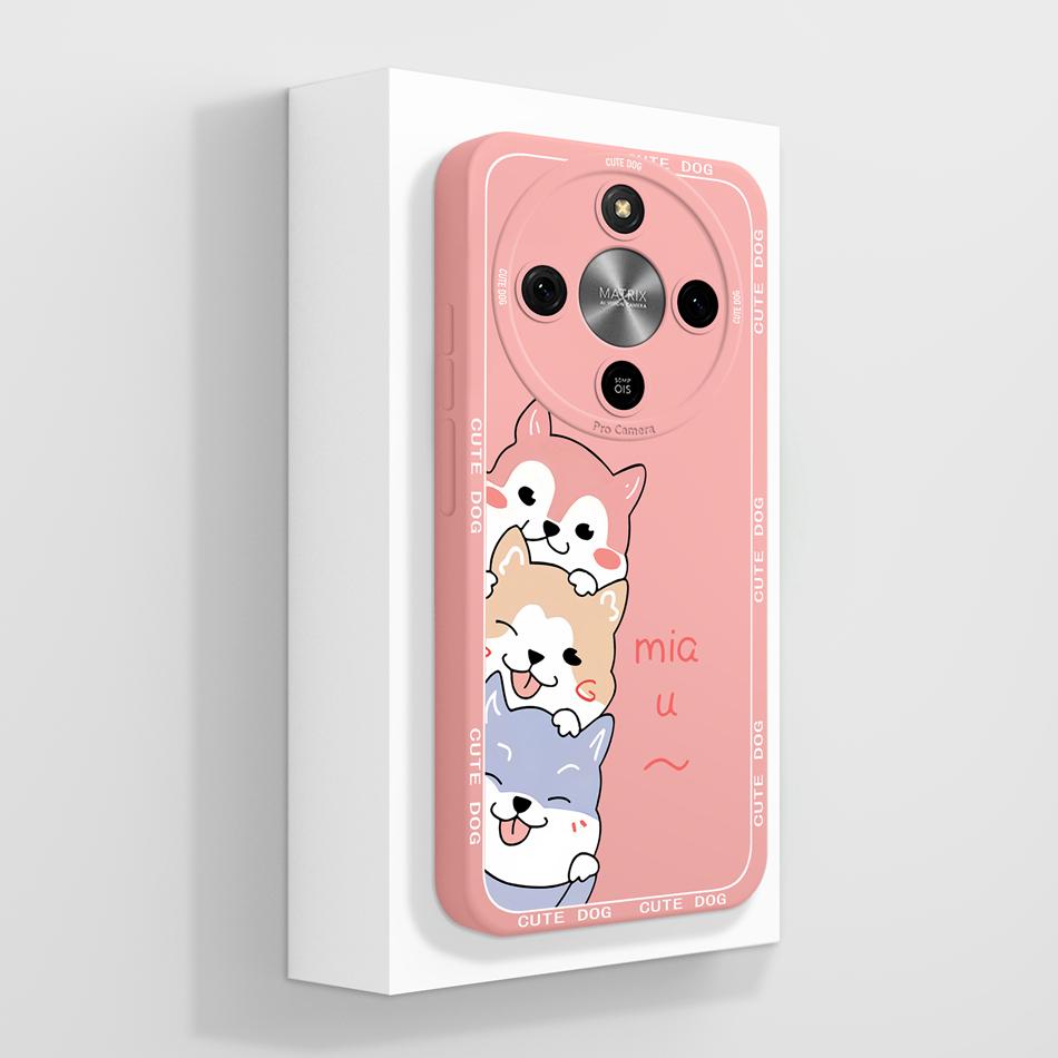 For Honor Magic 8 Lite Case Simple Butterfly Phone Cover Soft Liquid Silicone Shockproof Back Covers For Magic8 Lite 5G Bumper