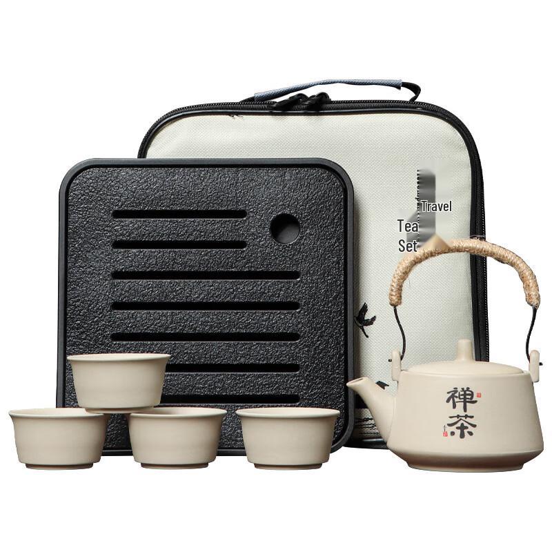 Coarse Pottery Travel Tea Set