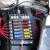 Blocco fusibili per barca marina a 12 Volt, Impermeabile a 12 vie con barra collettrice negativa di terra a 12 vie [100 Amp Max] [Fusibili ATC/ATO] [Indicatore LED] per Auto RV Camion Ecc.