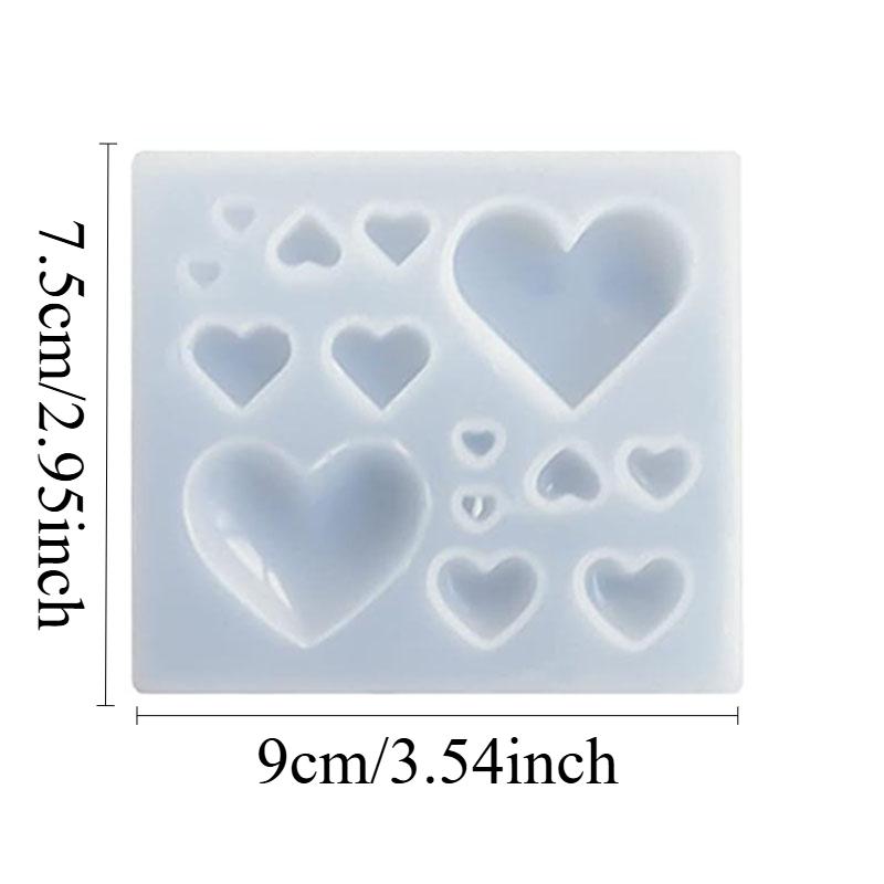 Geometric Heart Silicone Mold Chocolate Cake Mold Dessert Baking Mold for Valentine’s Day DIY Fondant Candy Ice Cube Tray Tools